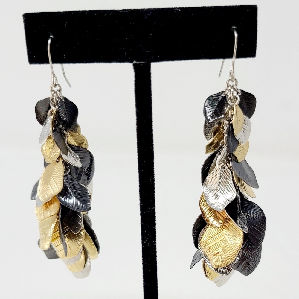 Dangle earring leaf cluster earrings hook